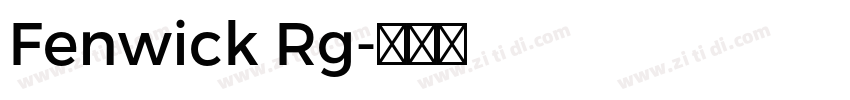 Fenwick Rg字体转换
